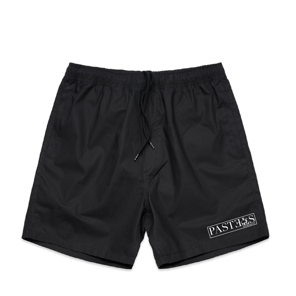 Pastels Black Men's Beach Shorts